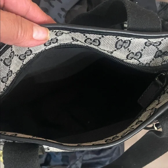 Gucci Black and Gray Signature Tote